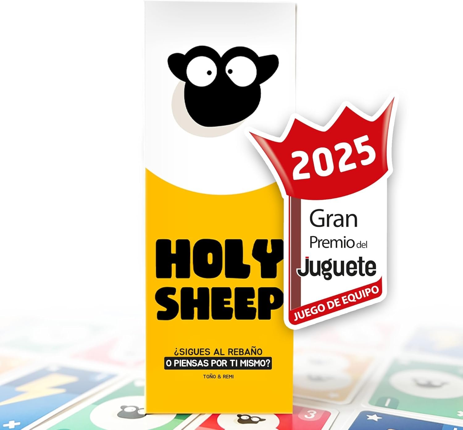Holy Sheep - Juegos de Mesa para Familia y Amigos | de los Creadores de Quickstop - ¡Responde Igual Que tu Equipo! - Divertido, Rápido y Original - Juego de Viaje Ideal para Verano