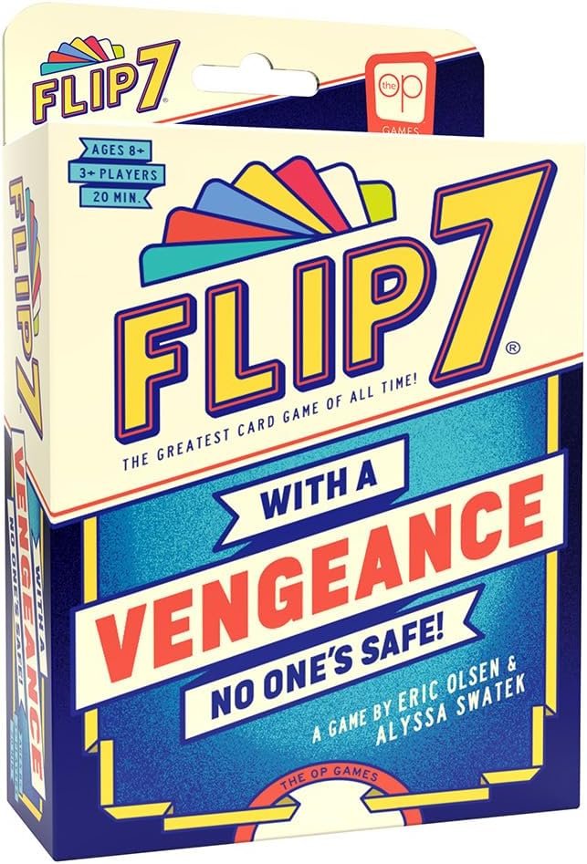 Flip 7: with a Vengeance Juego de Cartas | Juego Standalone Press Your Luck | Cartas de Acción Take-That | Juego Rápido Familiar y de Fiesta Desde 8 Años