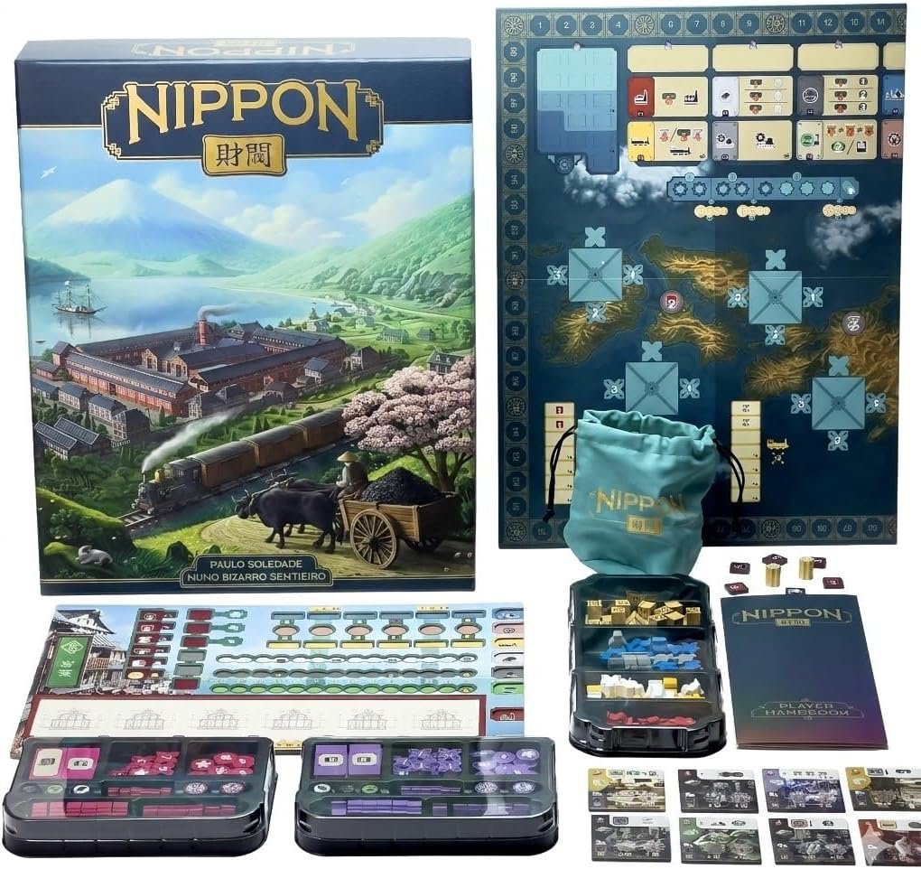 Crowd Games | Nippon Zaibatsu Emperor's Edition | Juego De Mesa Estrategico Deluxe, Eurogame De Control De Area | 1-4 Jugadores | 60-120 Minutos