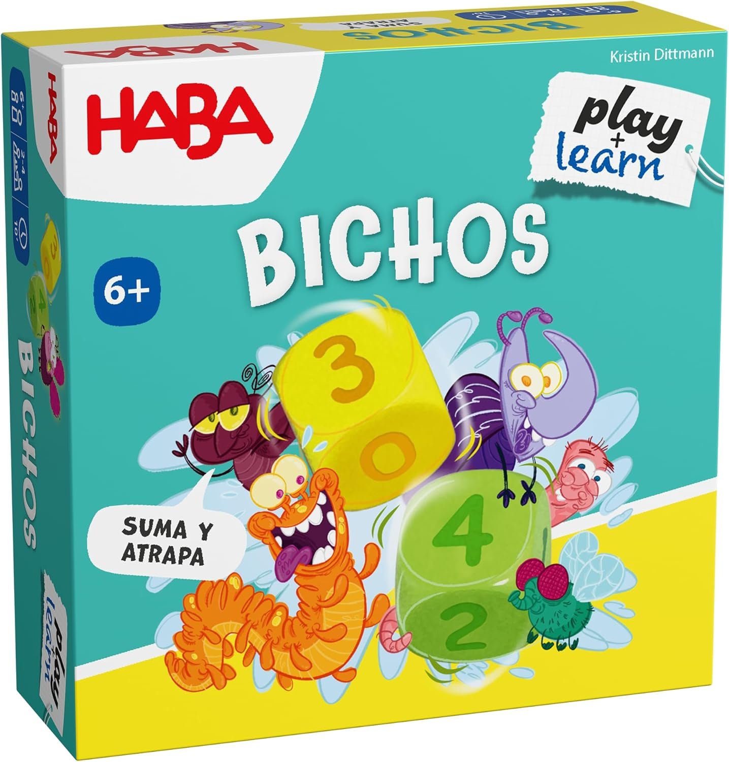 HABA 2013336004 - Bichos, Juego Infantil de Mesa de Memoria y cálculo Mental (Sumas hasta 10). Más 6 años