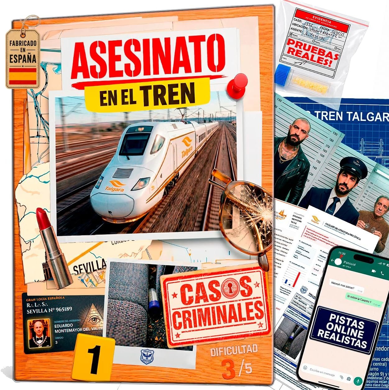 Asesinato en el Tren, Juego Caso para Resolver Detective