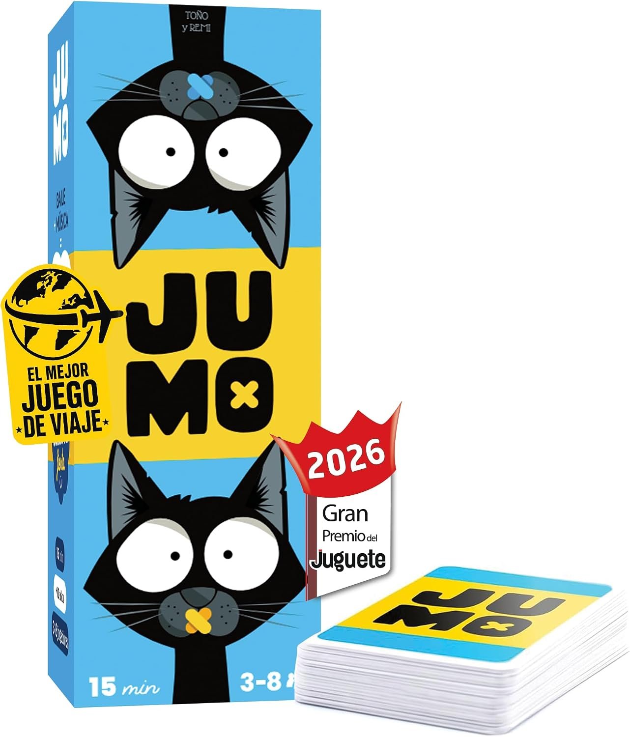 JUMO - Juegos de Mesa para Familia y Amigos | de los Creadores de QuickStop - ¡Conecta con los Demás y Decid lo Mismo! - Juego de Viaje Ideal para Verano