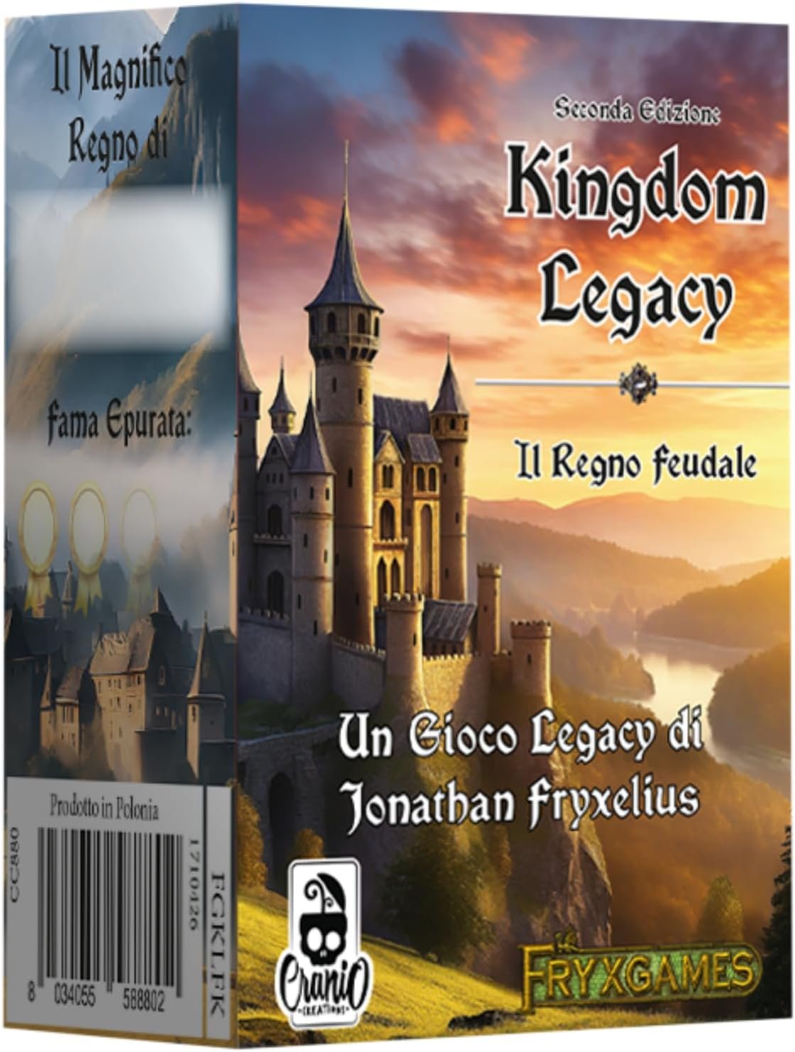 Cranio Creations - Kingdom Legacy - Construye tu Reino! - Juego en Solitario - 360 Minutos - Juego para Expertos - A Partir de 14 años - Edición en Italiano